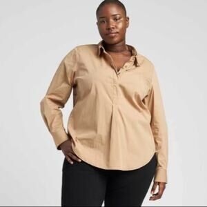 Universal standard Elbe Shirt Camel poplin